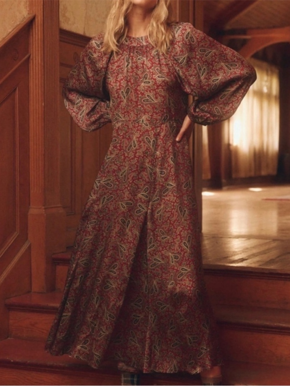 NEW THE GREAT. The Naples Paisley Dress